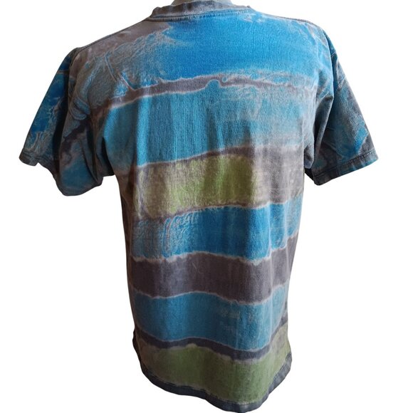 Medium Tie-Dye T-Shirt Vintage Mens T-shirt Medium 90s HOCKEY TIE DYE 1997 - Picture 7 of 9